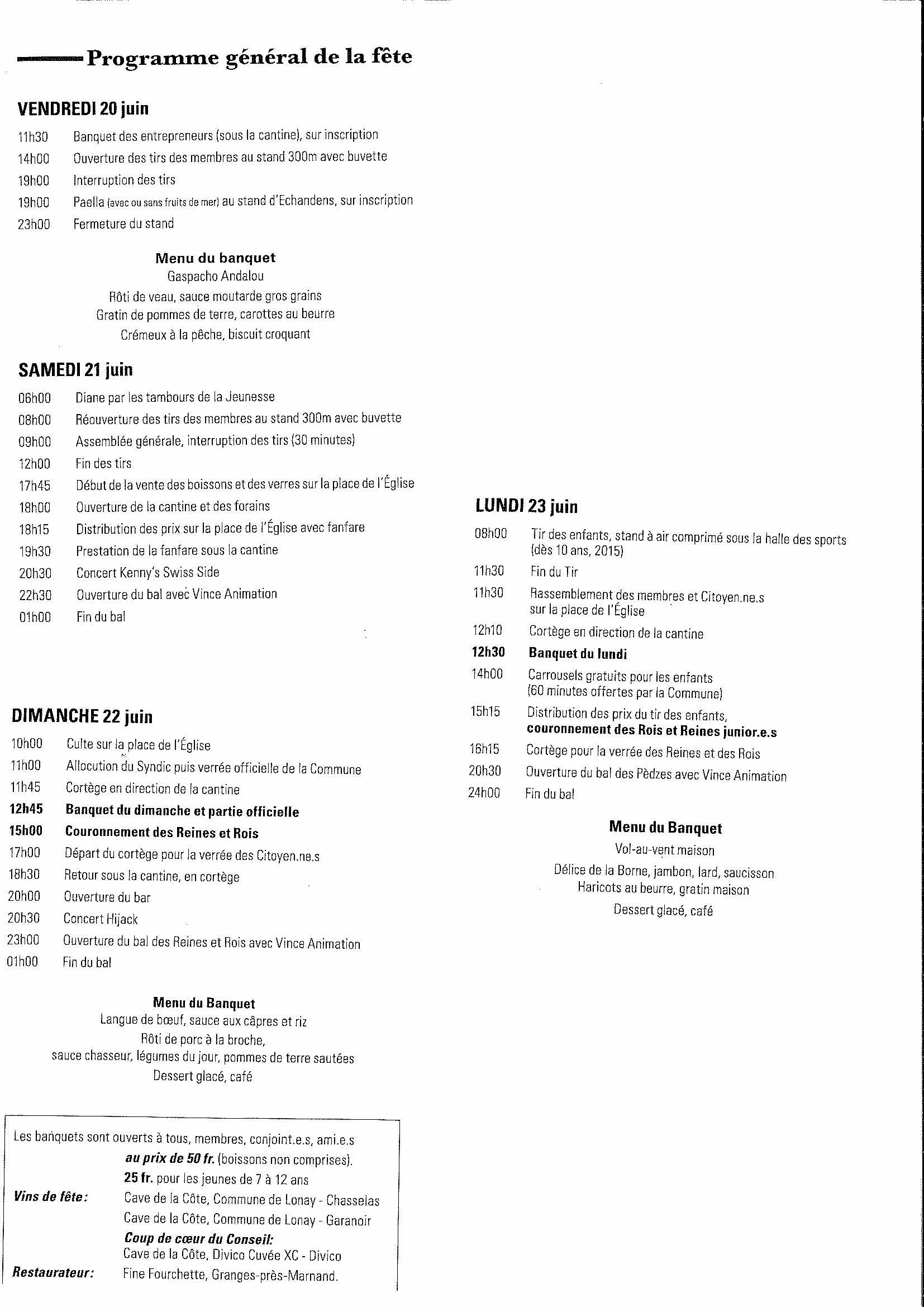 Programme Abbaye